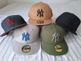 Baseball Caps "New Era" (Original) 5er Set, Gr. "7"