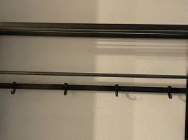 Vintage Wandgarderobe aus Metall