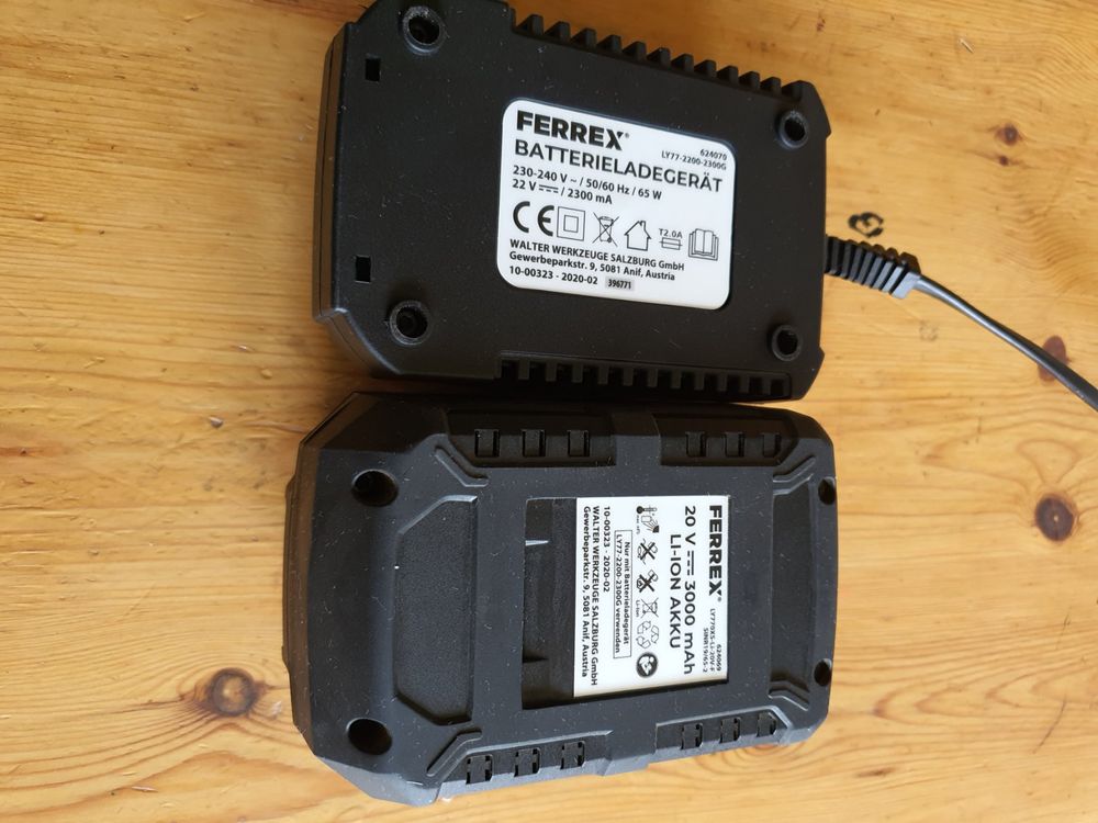 Ferrex Akku 20V und Ladengerät (Gebraucht) in Winterthur für CHF 25 ...