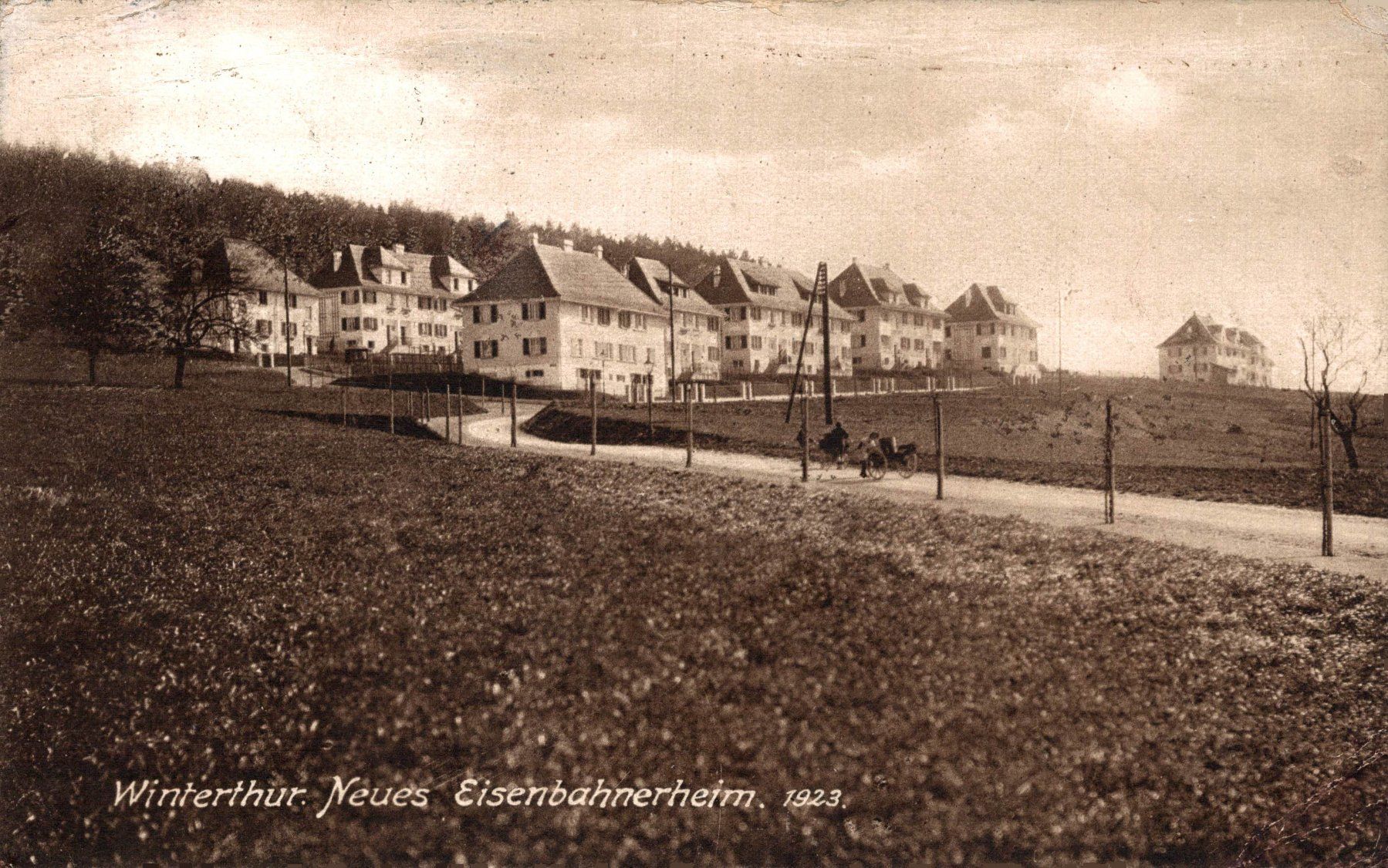 Cartoline postali: Winterthur. Neues Eisenbahnerheim 1923 – Usato da Bronschhofen venduto da Astore