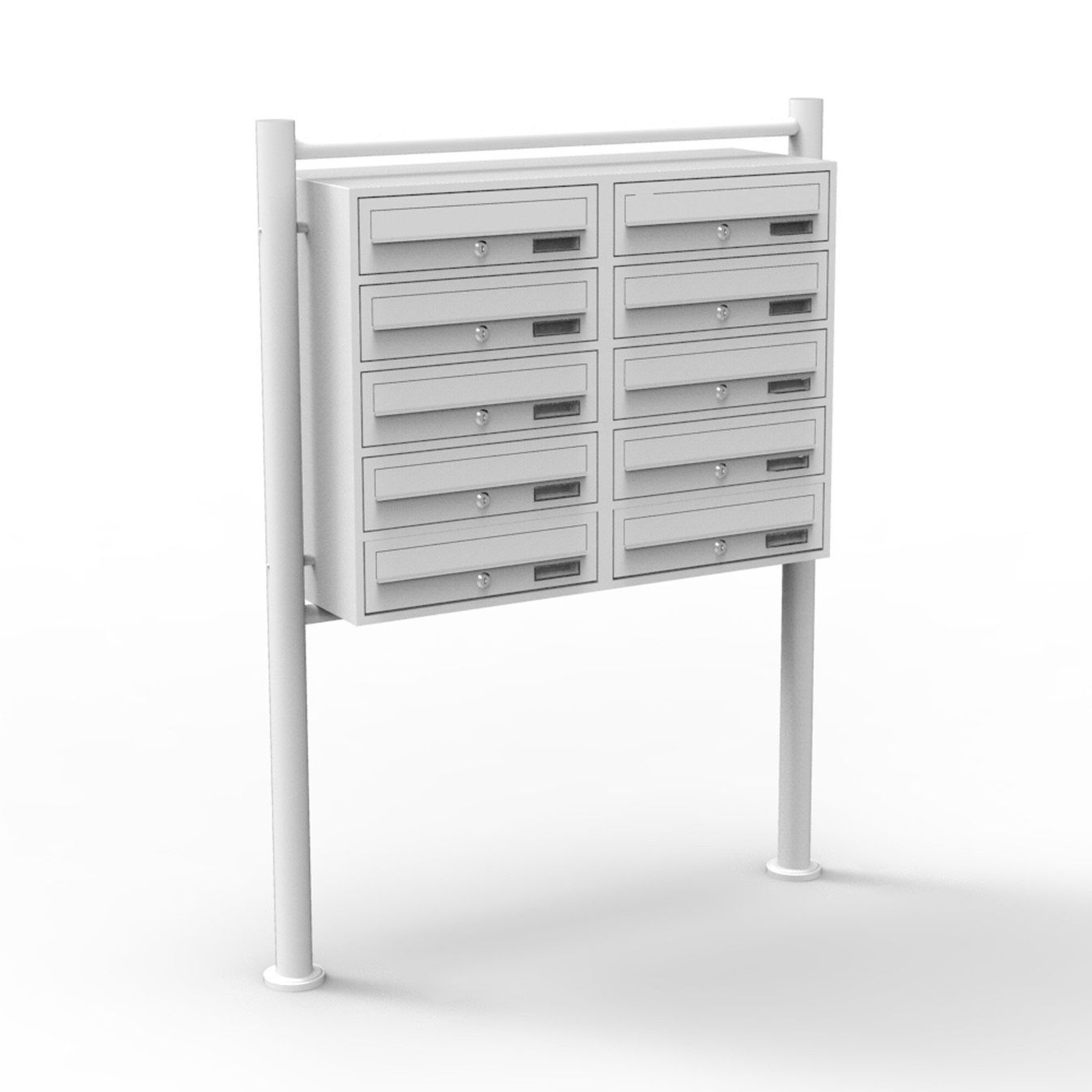 Altro per la casa: WilTec 10er Briefkastenanlage 2x5 weiß – Nuovo e nell'imballaggio originale da Bottighofen venduto da zaap