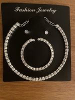 💎 Glanzvolles Schmuckset - Kette, Ohrringe, Armreif ✨