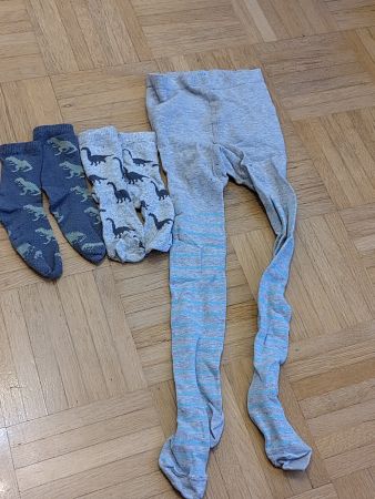 Dinoset, 2 Paar Dinosocken und 1 Dinsostrumpfhose