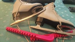 Eiskunstlaufschuhe Graf Arosa weiss Gebrauchsspuren