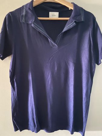Strick-Polo mit Details in Silber
