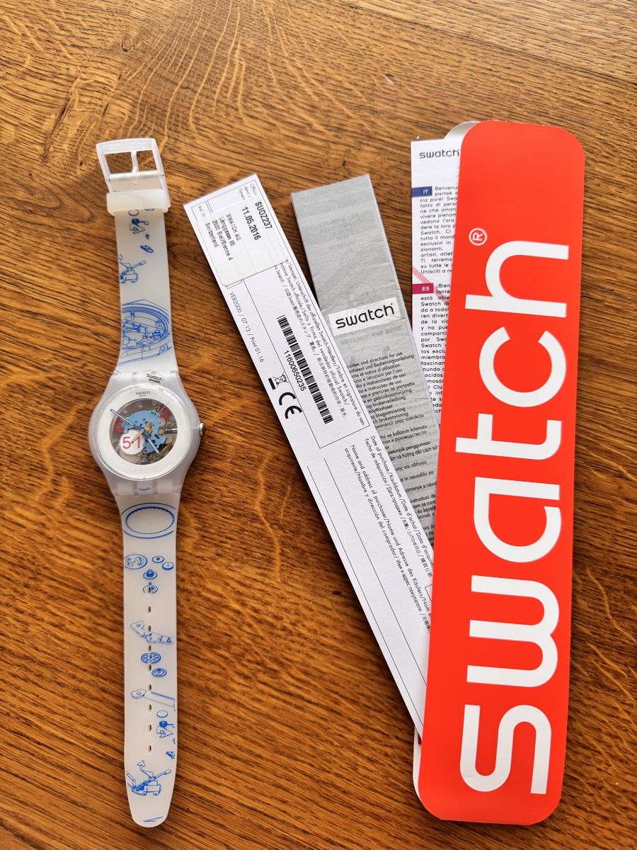 Swatch Orologi: Swatch Aktionärsuhr 2016 – Nuovo e nell'imballaggio originale da Basel venduto da Romandi 5