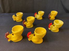 Vintage 7 Goebel Eierbecher aus Porzellan, West Germany