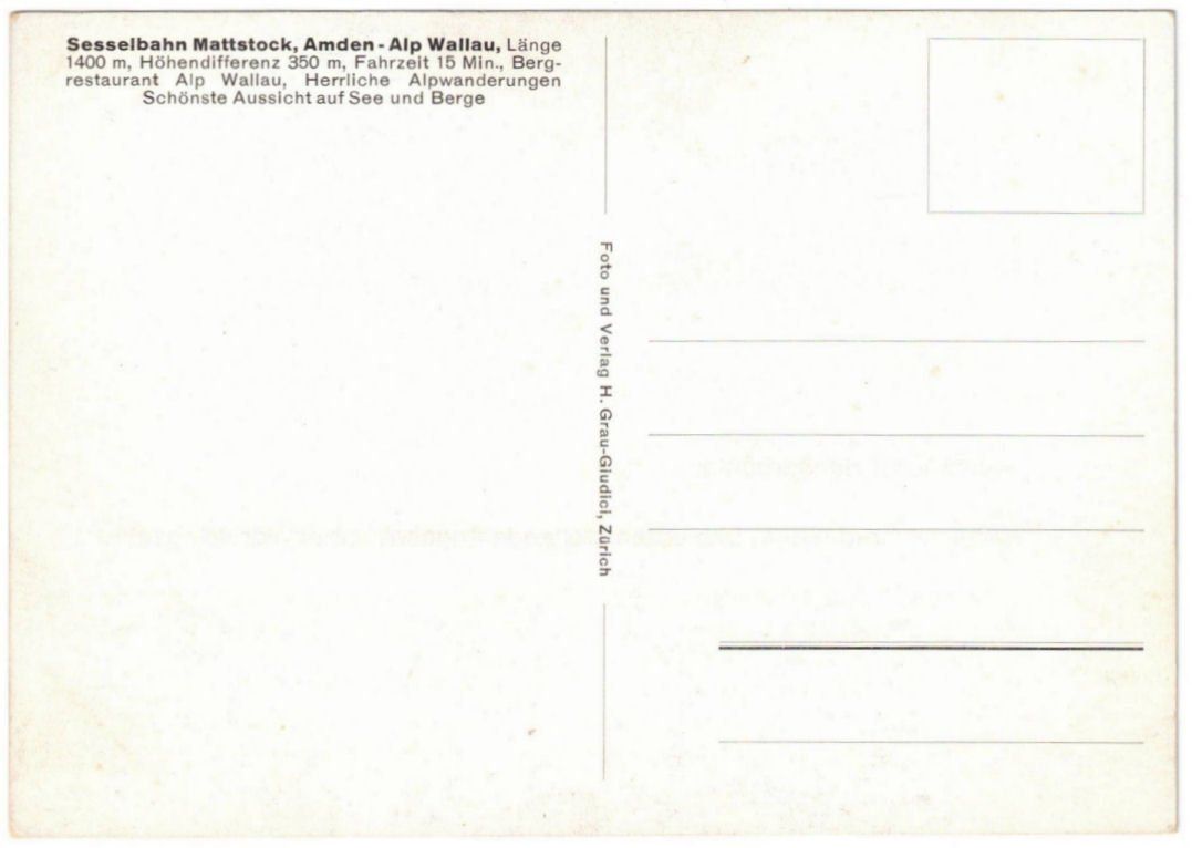 Cartoline postali: Amden - Sessellift Mattstock – Usato da Binningen venduto da Mountainrider 1