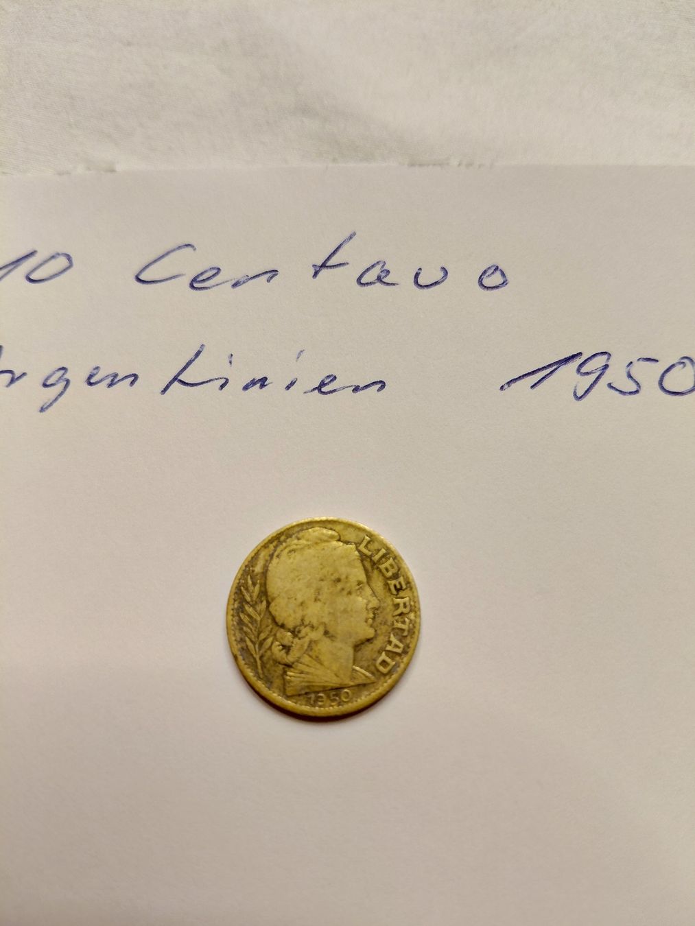 Tutti le monete: Argentinien 10 Centavo 1950 – Usato da Bonaduz venduto da topolino052