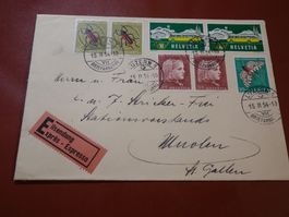 13.II.54., PRO JUVENTUTE LUZERN NACH NOUOLEN, ST. GALLEN