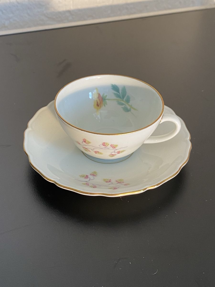 Seltmann Geschirrsets: Seltmann Weiden Blumenmuster Mocca Tassen, 2 Stk – Gebraucht aus Flawil von sonnengeist 1