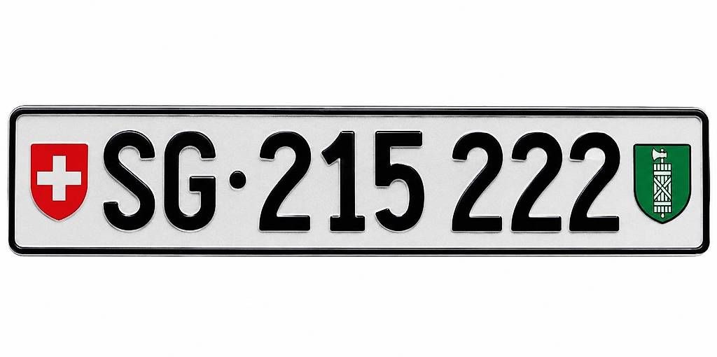 Insegne: Kontrollschild SG215222 – Usato da St. Gallen venduto da Sinniah