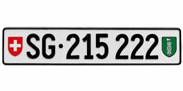 Kontrollschild SG215222