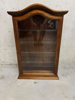 Antike Vitrine, Holz, Glas, Vintage