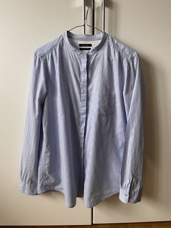 Marc O'Polo Hemd Gr. 38 Blau Baumwolle