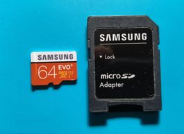 64GB microSDXC-Speicherkarte: U1 UHS-I Samsung EVO+