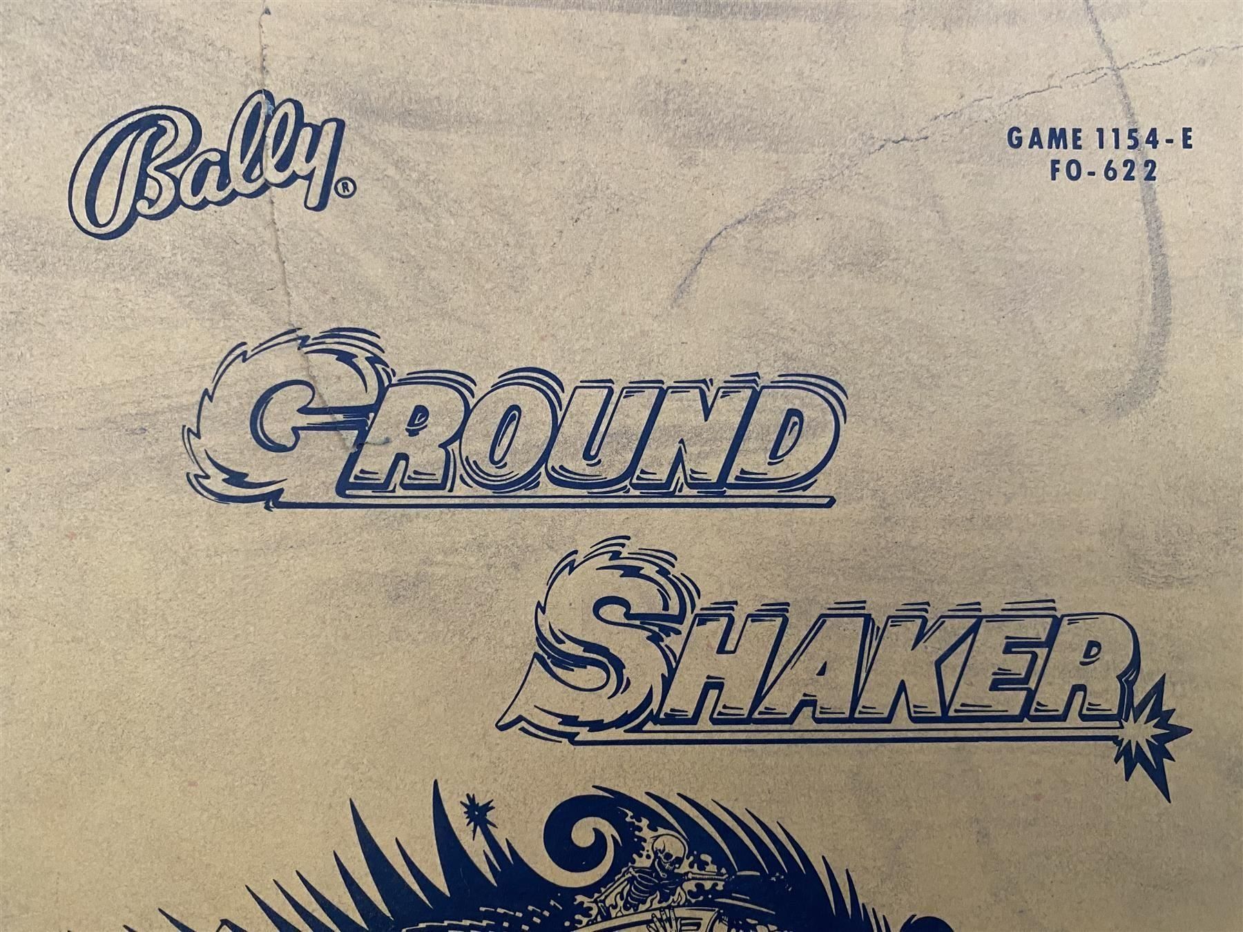 Flipper: Original Flipper Handbuch Ground Shaker – Usato da St.Gallen venduto da kingsamas 1