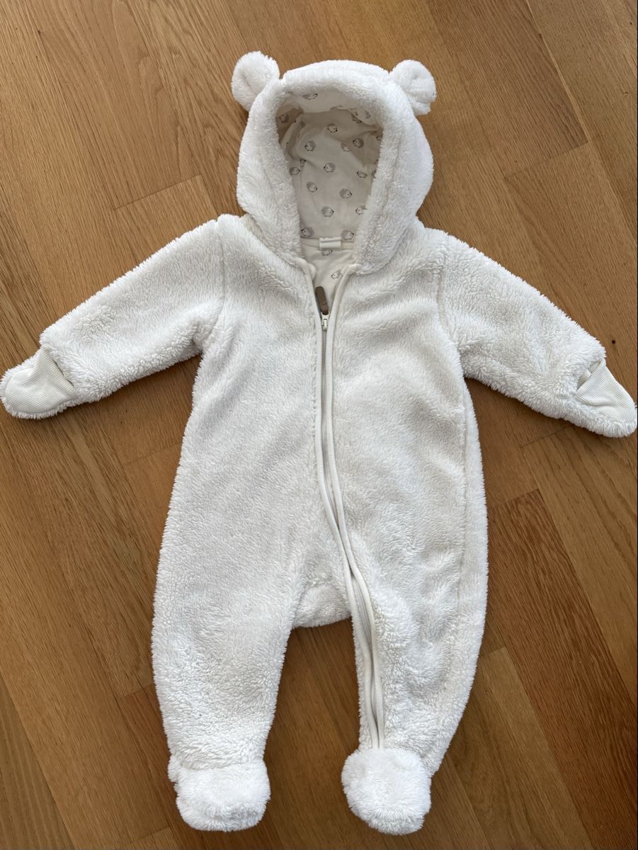 H&M Pagliaccetti: TEDDYFLEECE-OVERALL MIT OHREN H&M gr 68 – Usato da Meilen venduto da agn_5f8r