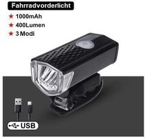 Fahrradvorderlicht (weiss - wiederaufladbar)
