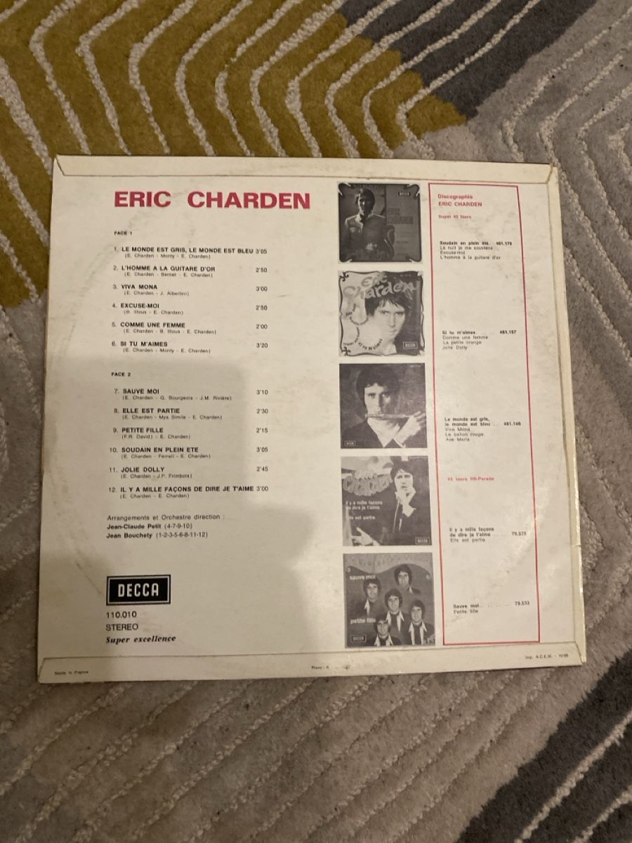 Vinyles: Eric Charden Vinyl LP  – D'occasion à Zürich par alt-eisen 1