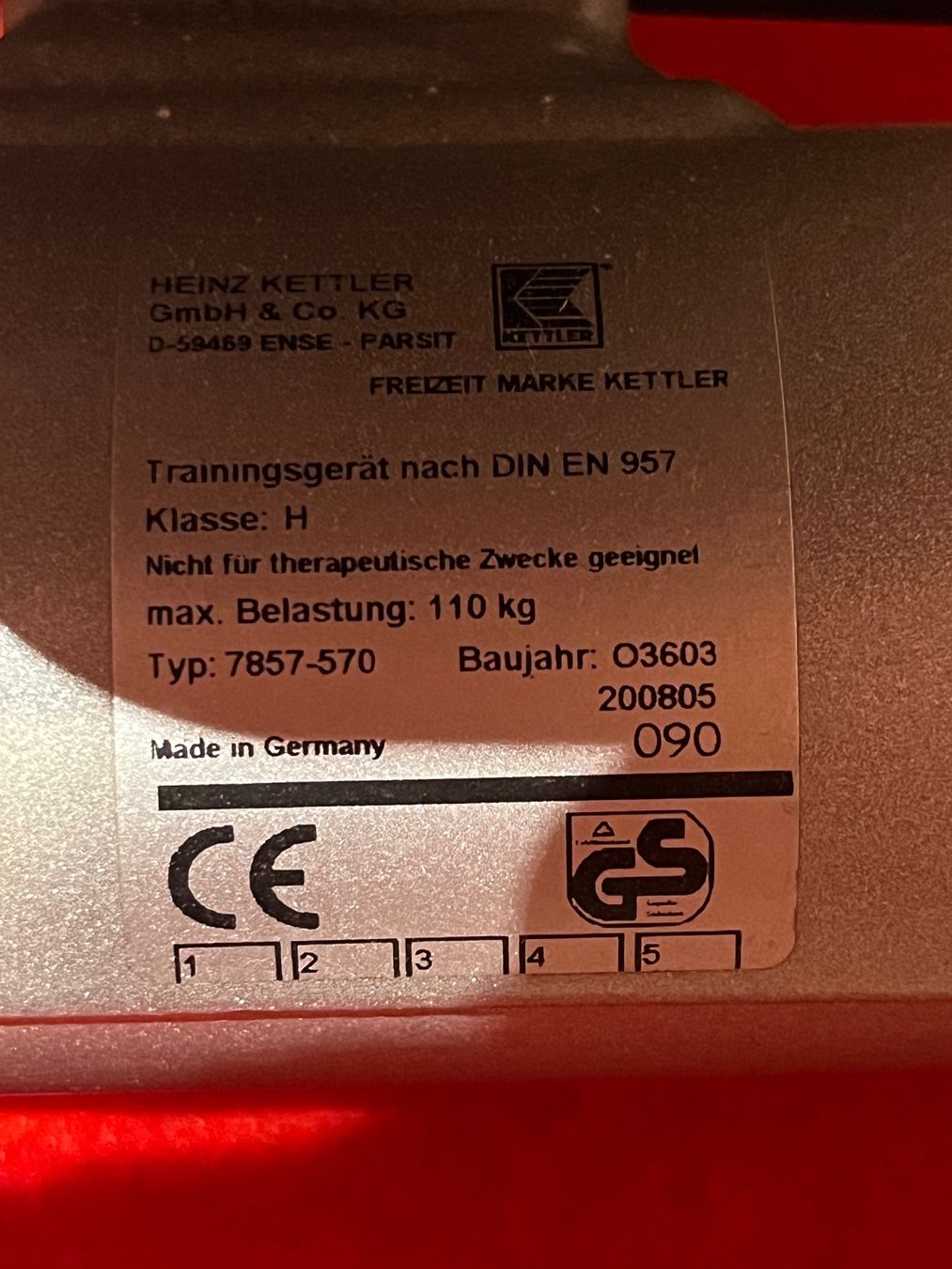 Kettler Hometrainer: Crosstrainer Kettler Comet mit Magnet-Brems-System – Usato da Guntershausen venduto da il_ma 3