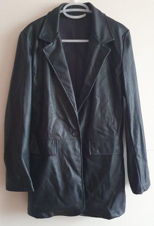 Veste blazer simili cuir noir - Taille S/M