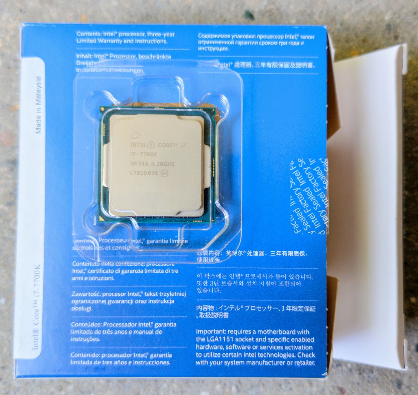 Intel Componenti elettronici: Intel Core i7-7700K CPU LGA1151 Unlocked Desktop Processor – Usato da Zürich venduto da hanso-foundation 1