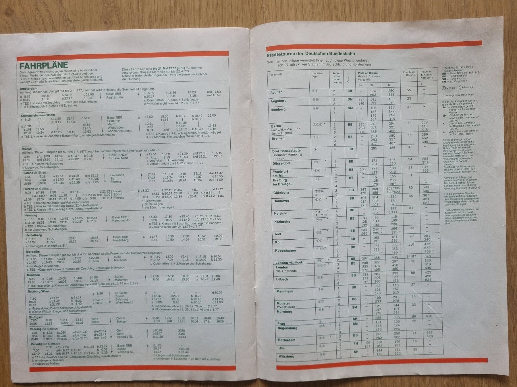 Documenti: railtour suisse- Katalog 1977 – Usato da Bözberg venduto da heinz-d 3