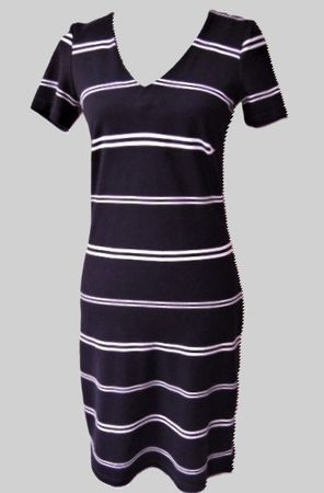 Gr. 34 36 SOYACONCEPT Ringelkleid blauschwarz Visko sMasse