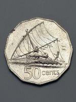 Pièce 50 Cents Fidji 1994 Reine Elizabeth II 13.51g