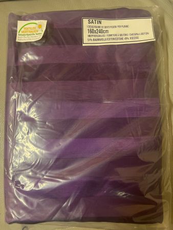 Ausverkauf Satin Bettwäsche violett 1.60x2.40cm