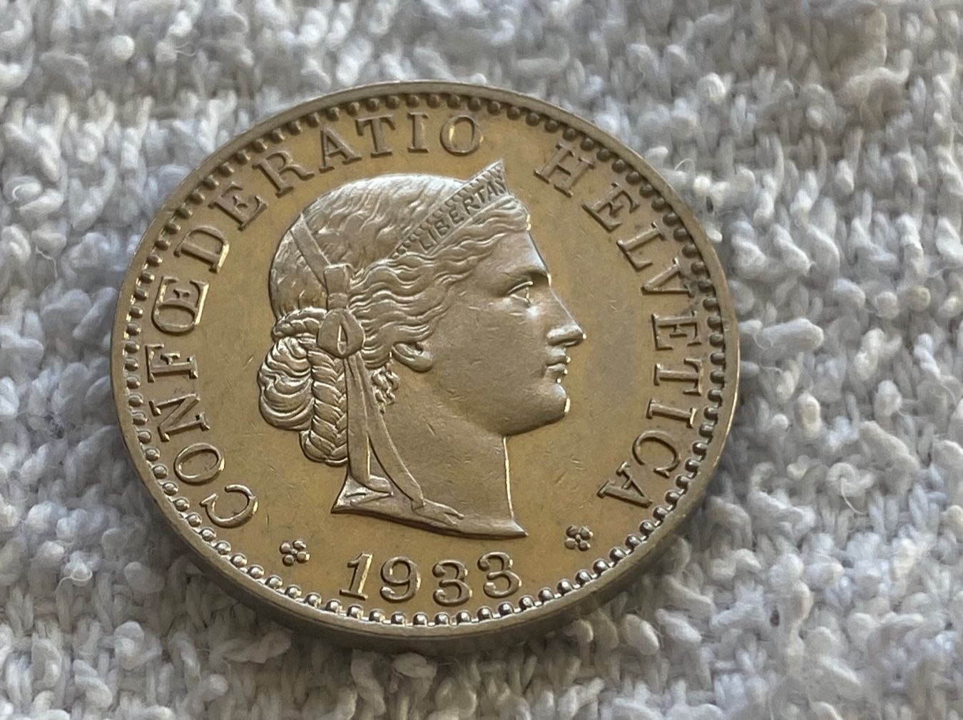 Tutti le monete: 20 centimes/rappen 1933 – Usato da Nyon venduto da Ilmi09