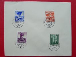 1939 PJ Ersttagsbrief: J89-J92 von LES VERRIÈRES, Kat: 800.-
