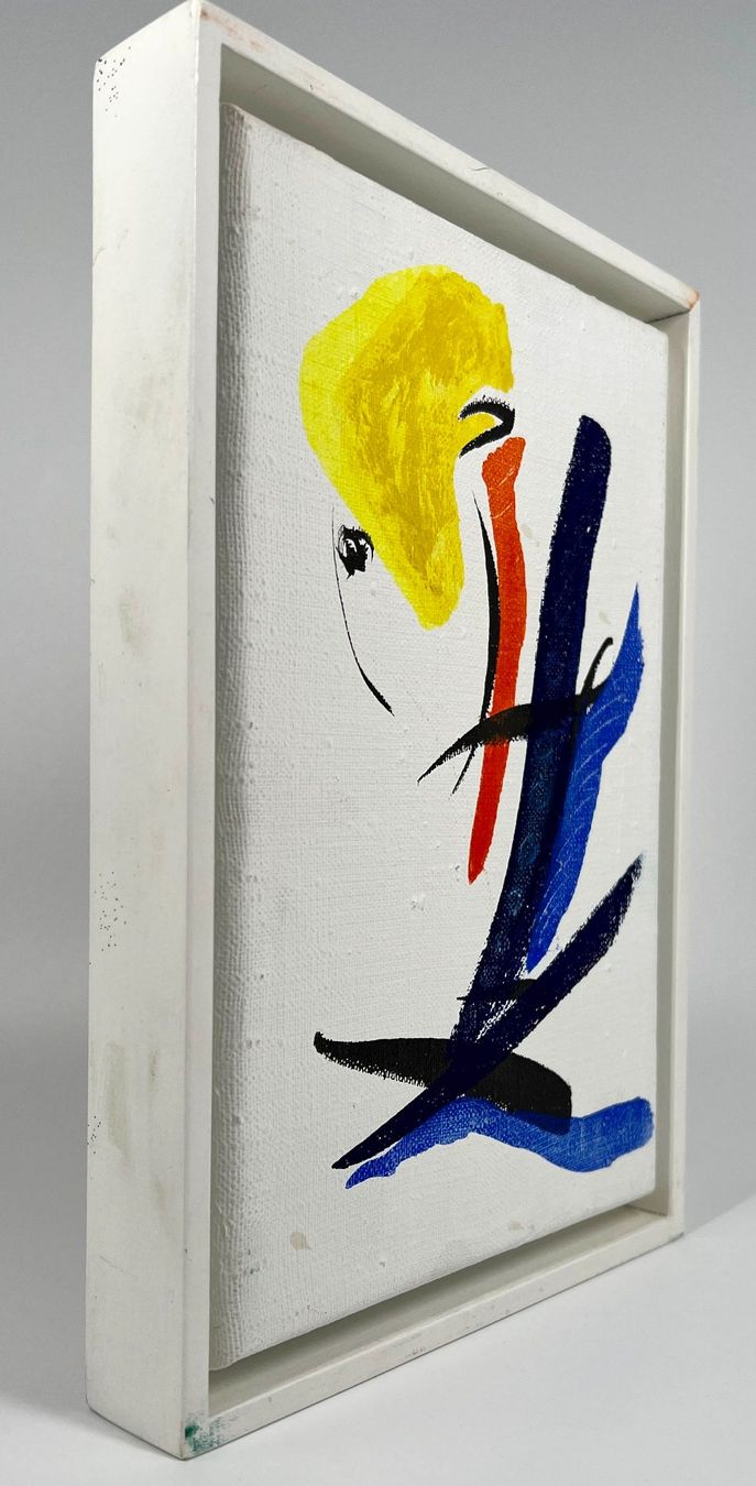 Dipinti: Gemälde: Blaue Inspiration Eitempera auf Leinwand – Usato da Häusernmoos venduto da Galerie23 1