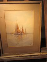 Peinture marine voile bateau 1905 signé J. v. D. K. avec ...