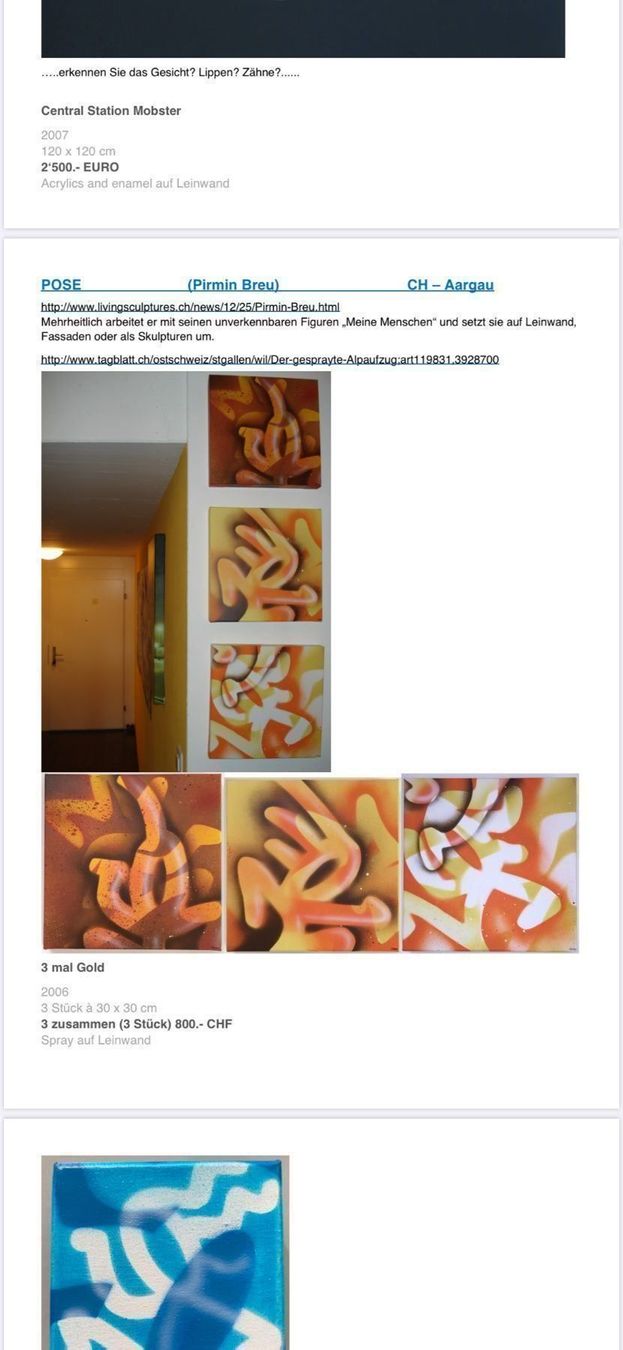 Gemälde: POSE (Pirmin Breu) - Graffiti Leinwand – Neu (gemäss Beschreibung) aus Zürich von 1_marsmensch 6