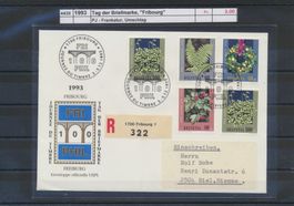 1993 Tag der Briefmarke, "Fribourg", Umschlag