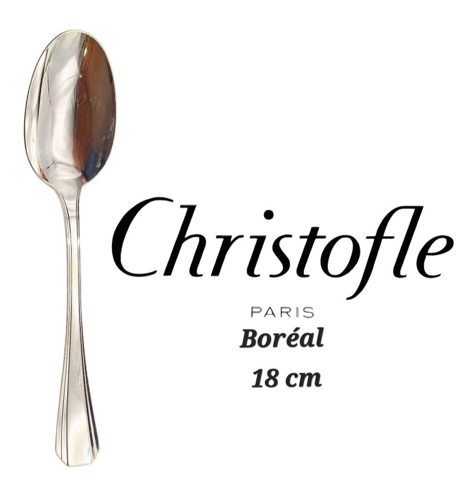 Christofle modèle Boréal, 12 couverts à entremets, dessert