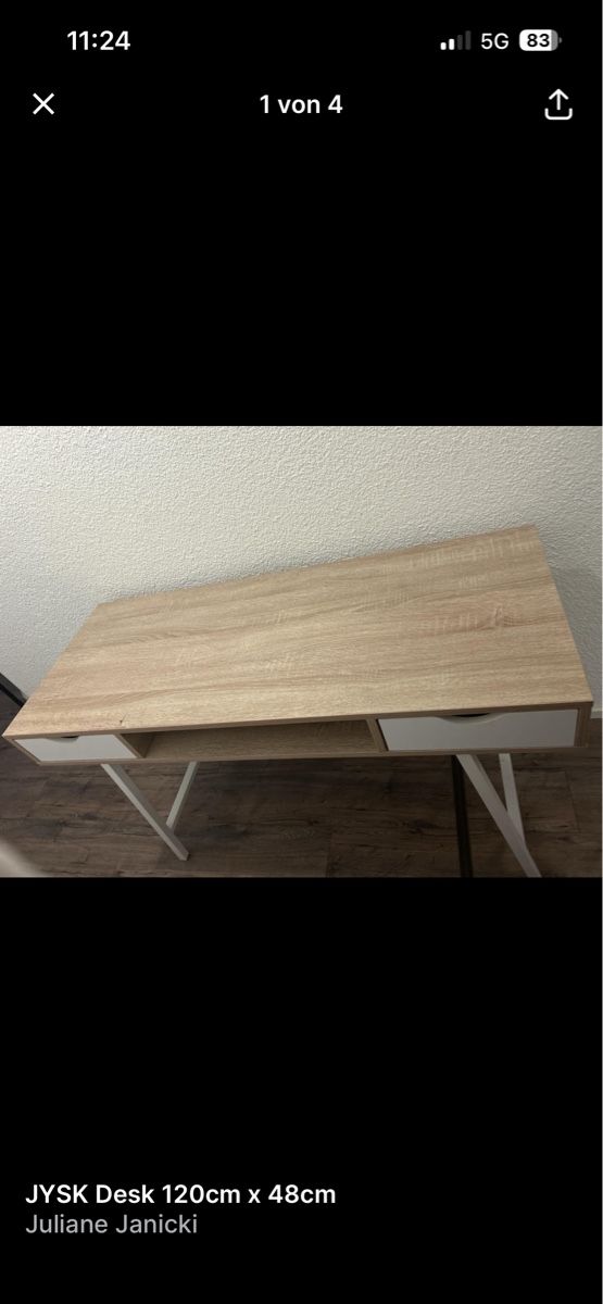 Jysk Tavoli: JYSK Tisch mit Schubladen, 120x48cm – Usato da Ermensee venduto da Juleess 1
