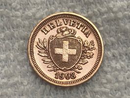 1 centime/rappen 1908