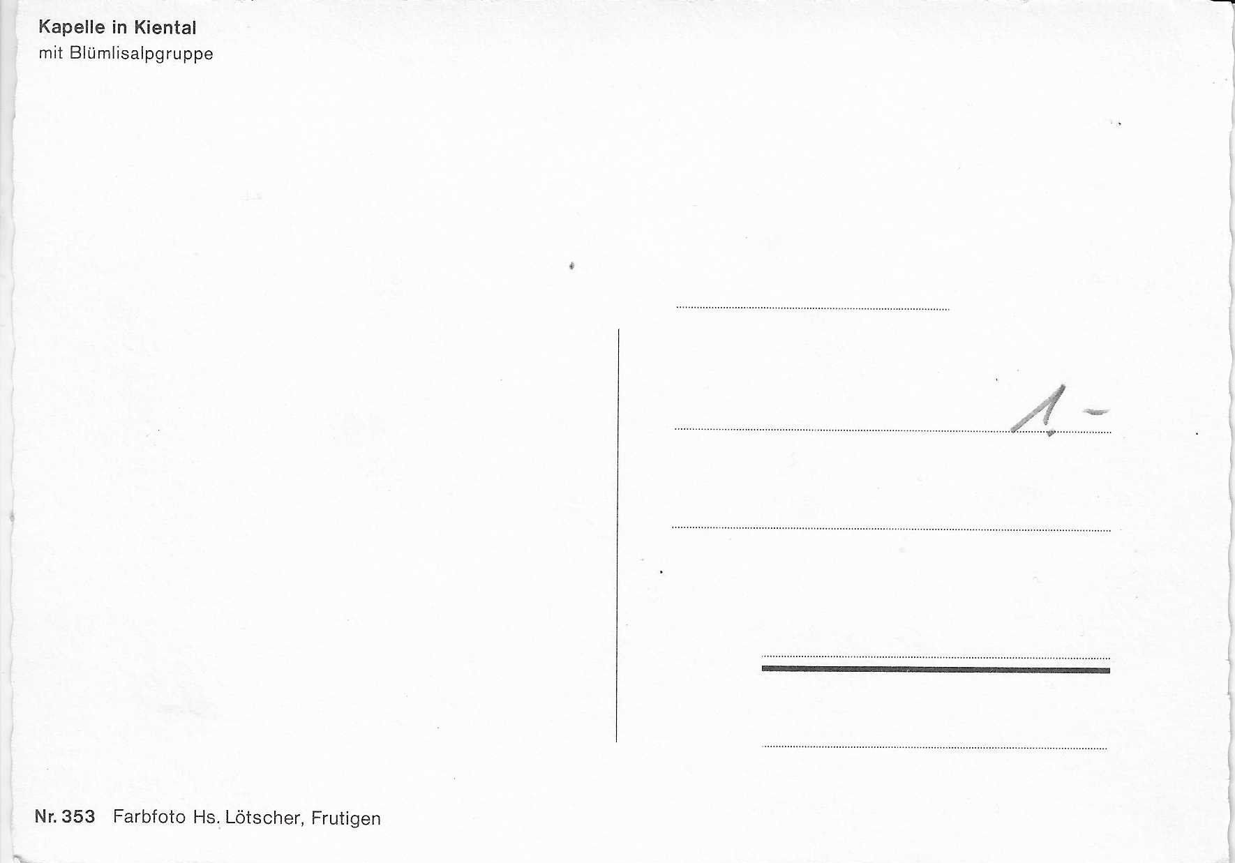 Cartoline postali: Kapelle in Kiental BE – Nuovo (secondo la descrizione) da Rothrist venduto da Stranglehold 1