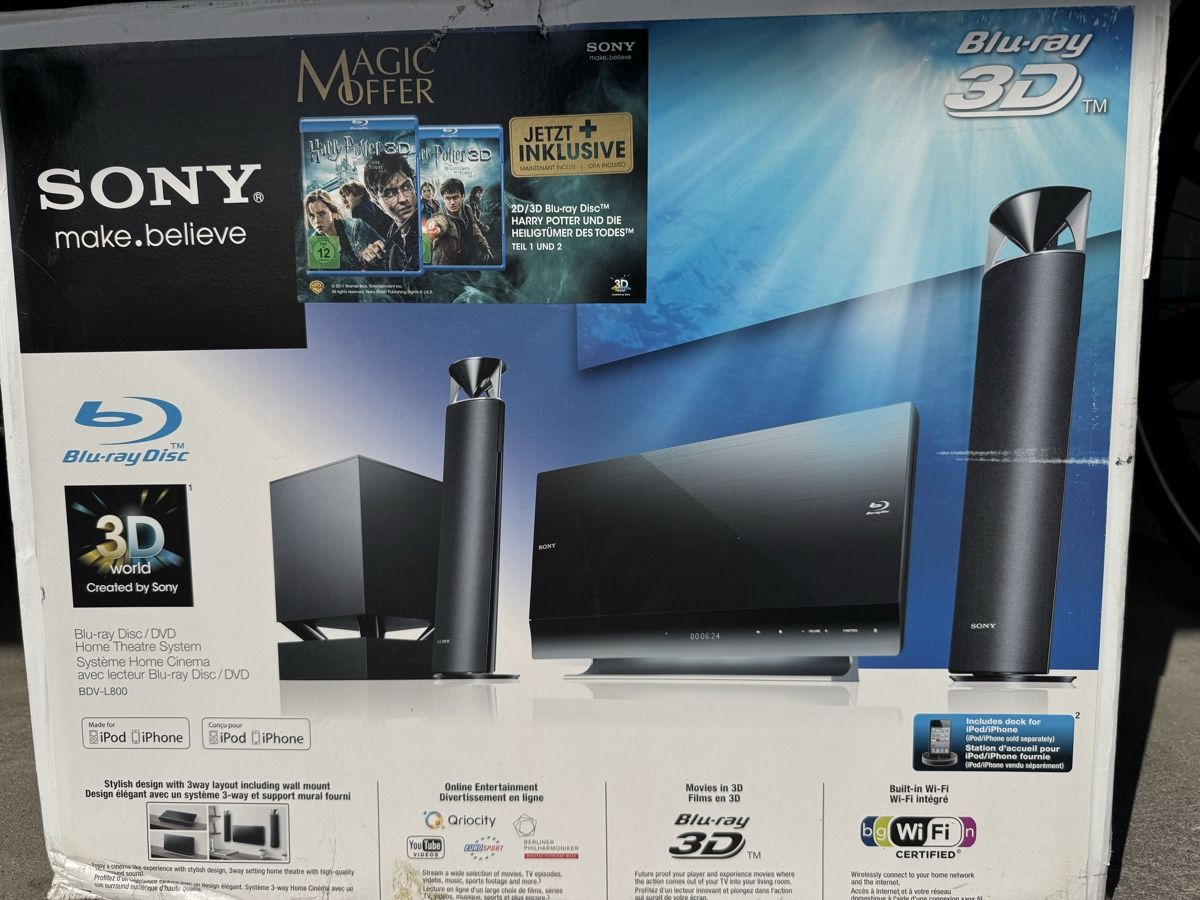 Sony Home Cinema: Sony BDV-L800 Blu-ray 3D Home Cinema System  – Usato da Stäfa venduto da jpmk99