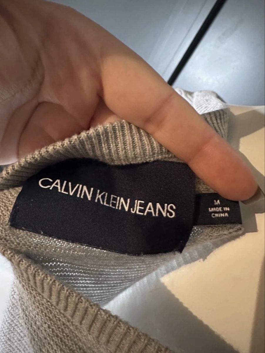 Calvin Klein Top: Pull gris léger Calvin Klein Jeans M - Idéal automne! – Usato da Montreux venduto da luc_w7cx 2