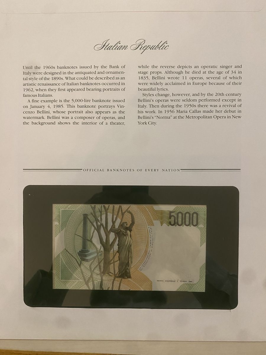 Banconote: Banknotenbrief Italien – Nuovo (secondo la descrizione) da Muralto venduto da Alex1912 1