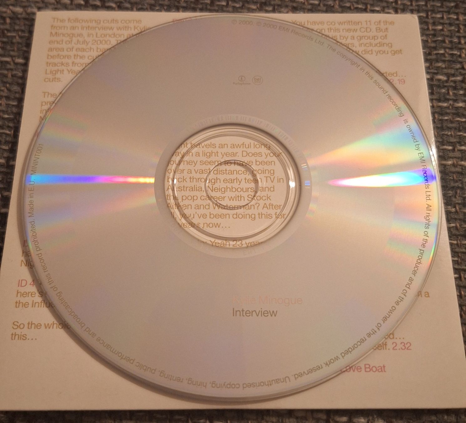 CDs: kylie Minogue Light Years Interview Disc – Neu (gemäss Beschreibung) aus Luzern von thomarco 3