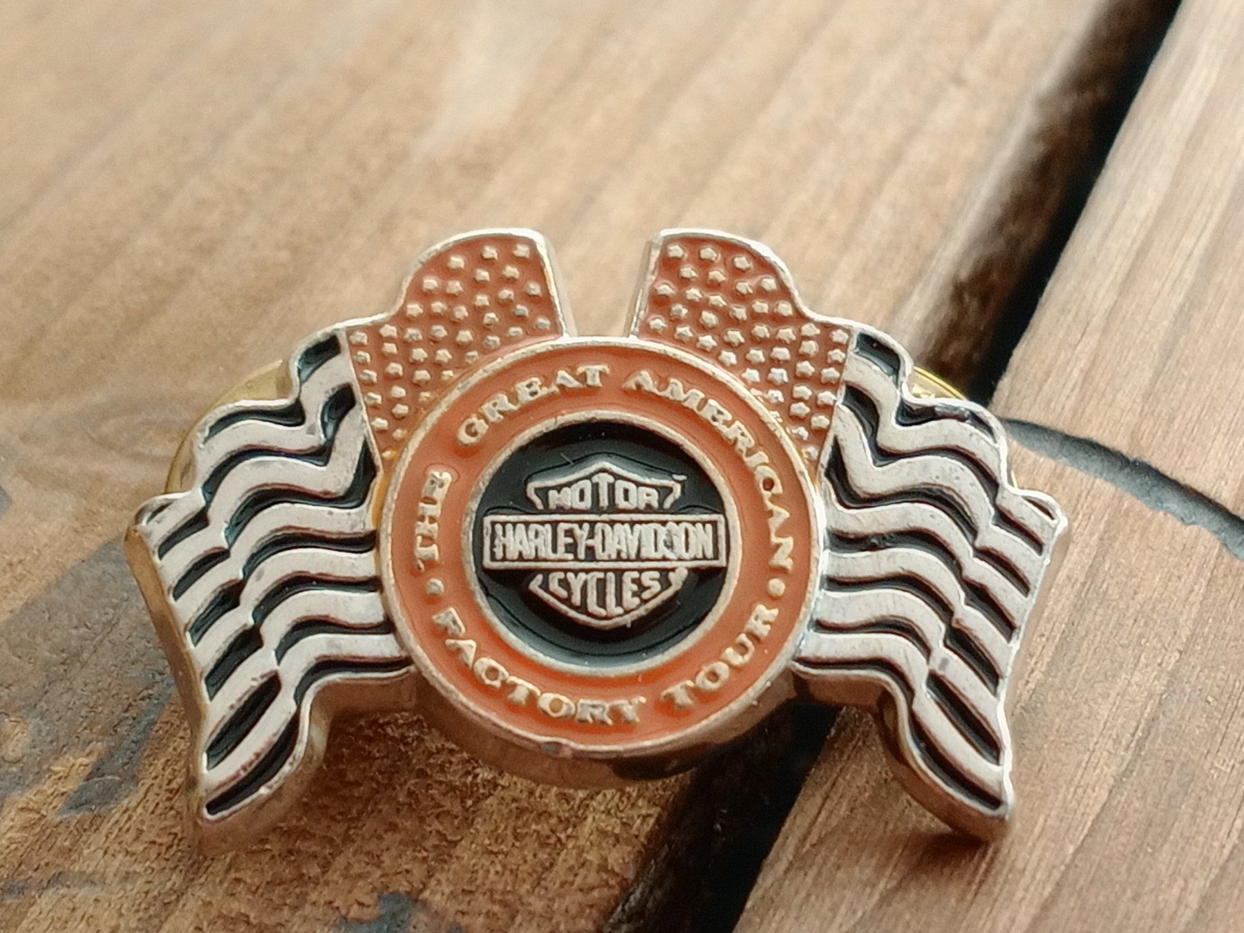 Harley Davidson Pin/Anstecker, The Great American Tour. Top! (Neuf ...