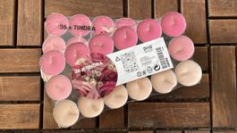 🕯️🕯️ IKEA TINDRA Teelichter – 72 Stück – Rosa/Beige 🕯️🕯️