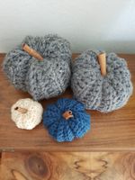 Set  4 handgemachten Häkelkürbissen Kürbis