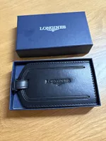 Etichetta bagaglio Longines in pelle nero come nuova