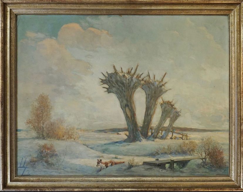 Dipinti: Ölgemälde Norddeutsche Winterlandschaft – Usato da Cham venduto da Chramschopf